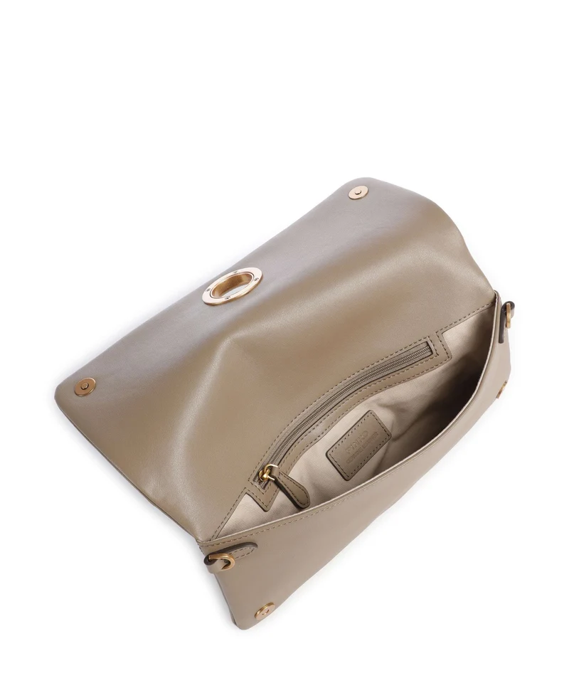 Pinko Click Soft Classic Umhängetasche grigio talpa/antique gold