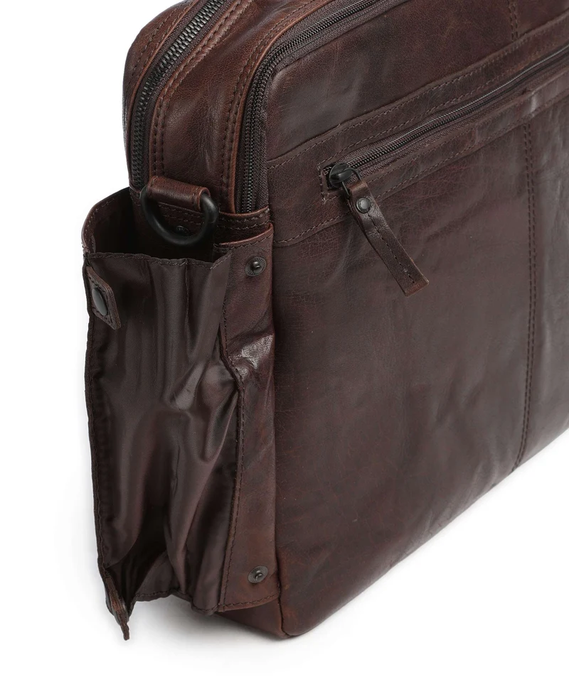 Spikes & Sparrow Bronco Henry Aktentasche dark brown