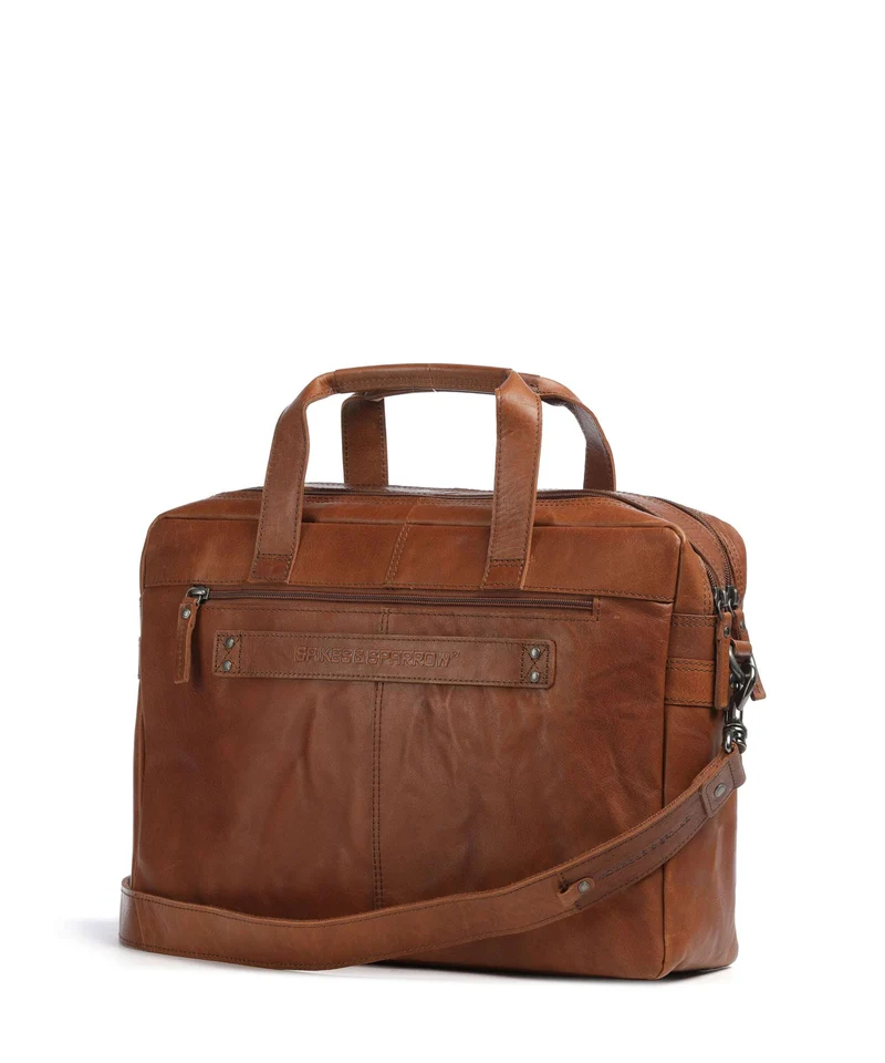 Spikes & Sparrow Bronco Colorado Aktentasche brandy