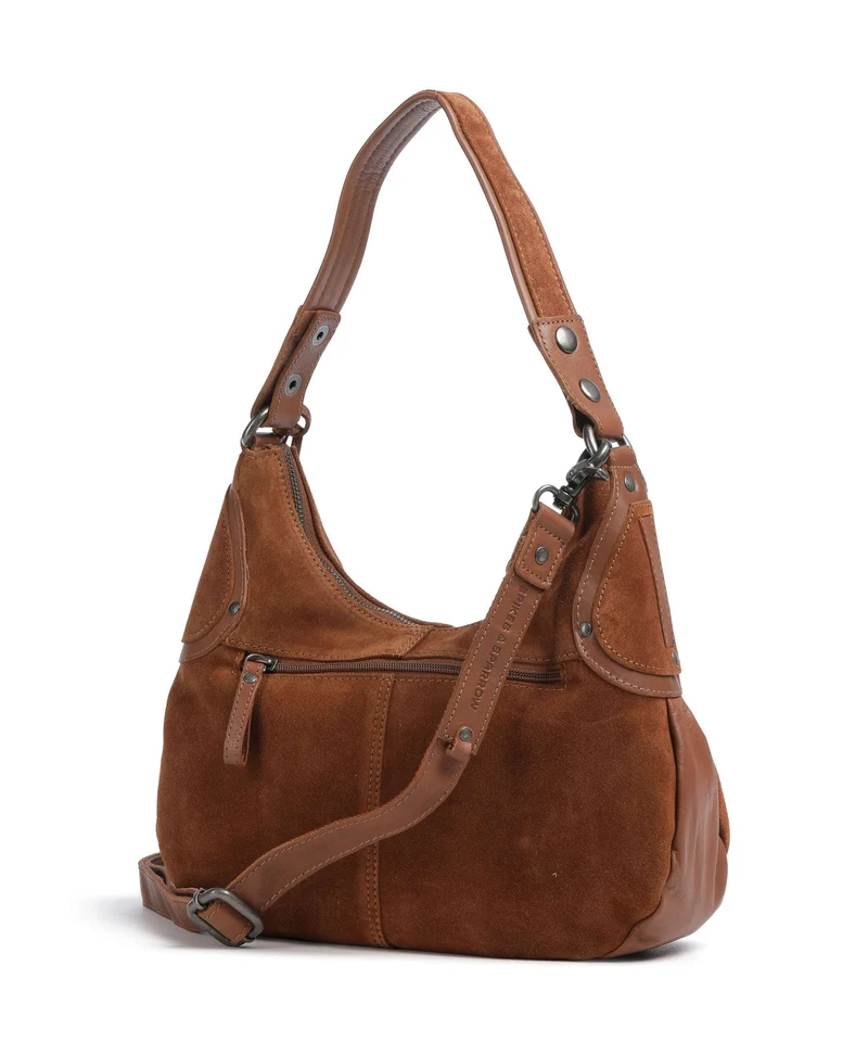 Spikes & Sparrow Suede Mix Anne-Lou Beuteltasche mocca