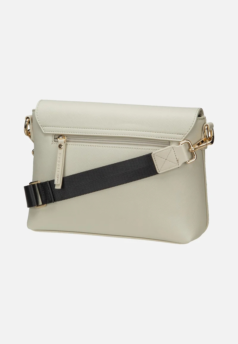 Ella Saffiano Shoulder Bag Beige - Umhängetasche