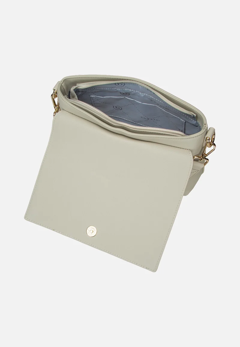 Ella Saffiano Shoulder Bag Beige - Umhängetasche