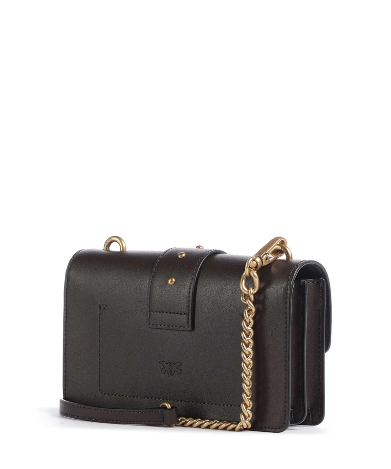 Pinko Love One Mini New Buckle Umhängetasche marrone marasca/antique gold