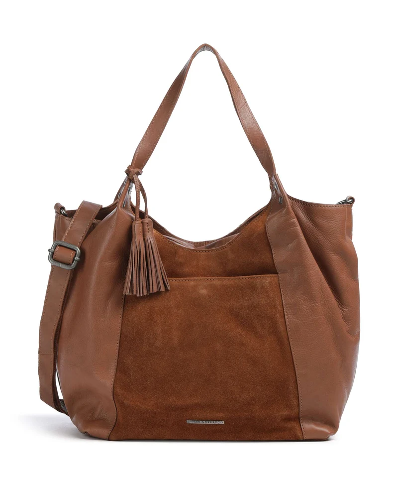Spikes & Sparrow Suede Mix Ryana Shopper mocca
