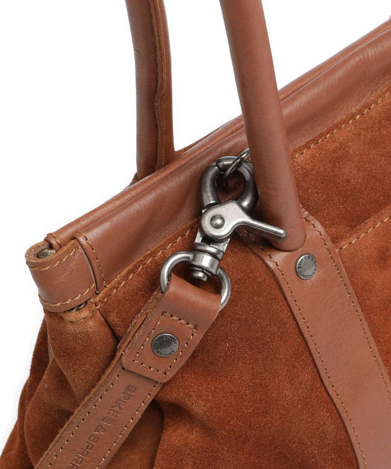 Spikes & Sparrow Suede Mix Milania Schultertasche mocca