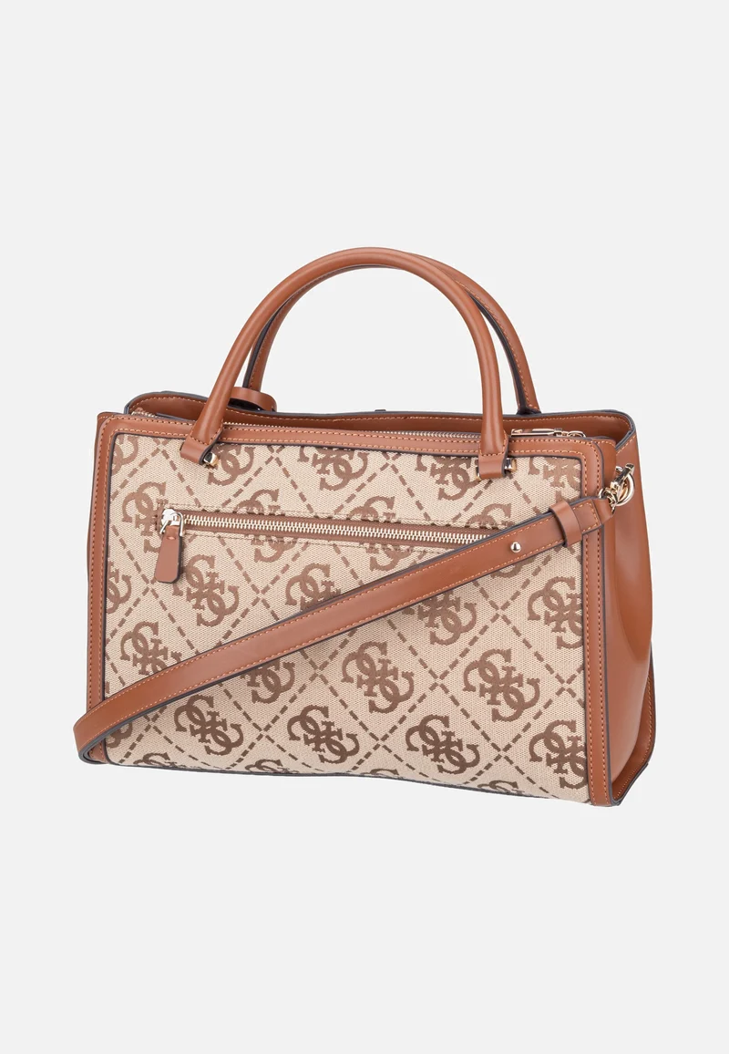 Audrey Logo Girlfriend 55070 Latte Logo - Satchel