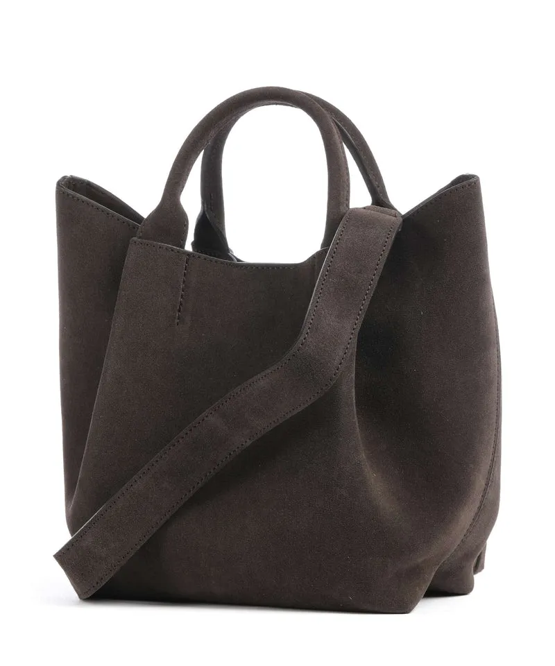 Abro Suede Essential Small Handtasche dark brown