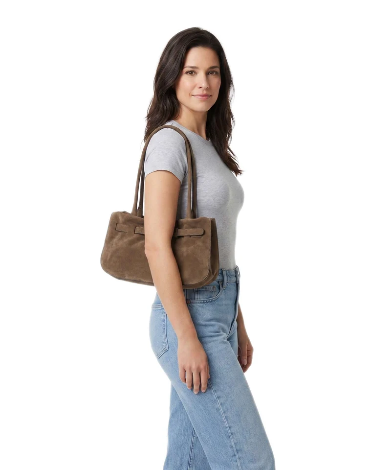 Abro Suede Jill Schultertasche khaki