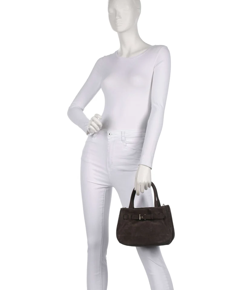 Abro Suede Jill Handtasche dark brown