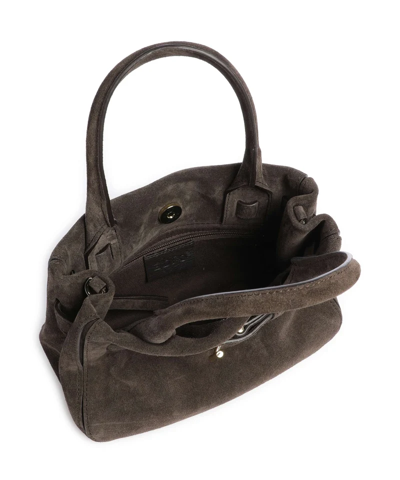 Abro Suede Jill Handtasche dark brown