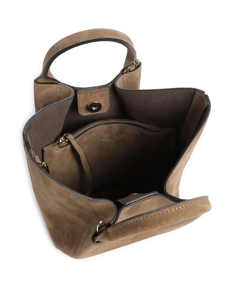Abro Suede Essential Small Handtasche khaki