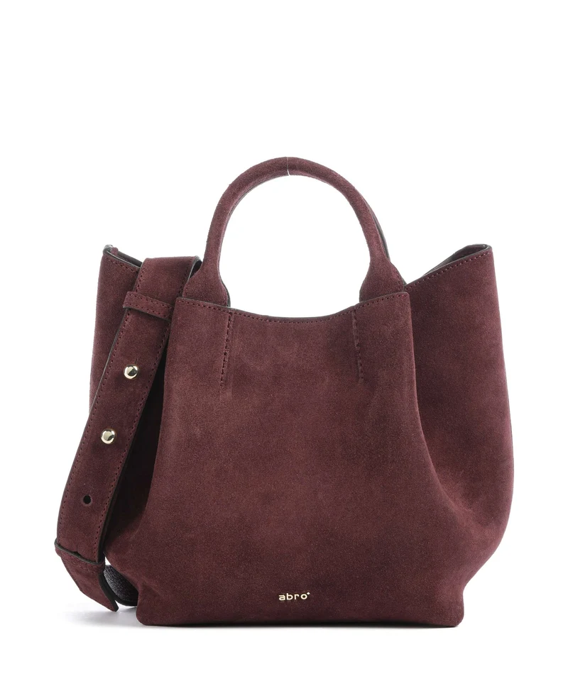 Abro Suede Essential Small Handtasche burgundy