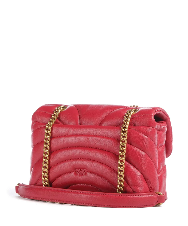 Pinko Love Puff Mini Schultertasche rosso rio/antique gold
