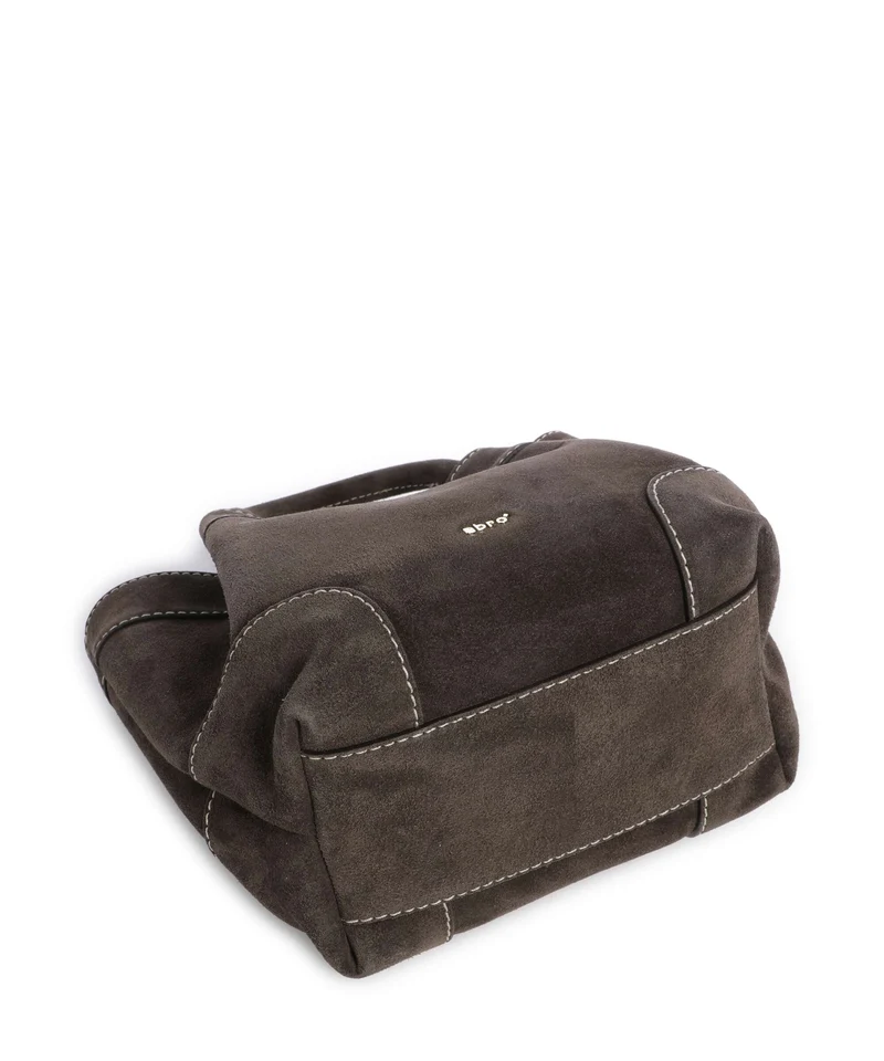 Abro Suede Essential Small Handtasche dark brown