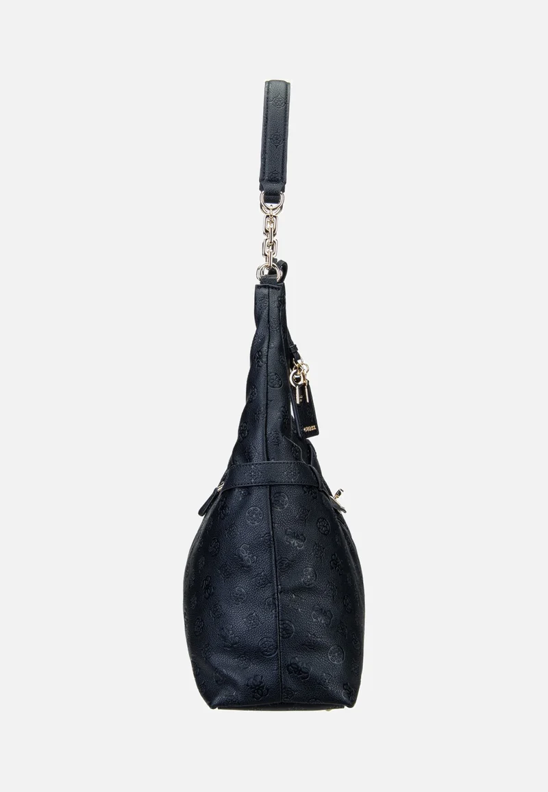 Ella Logo 46010 Black Logo - Hobo Bag