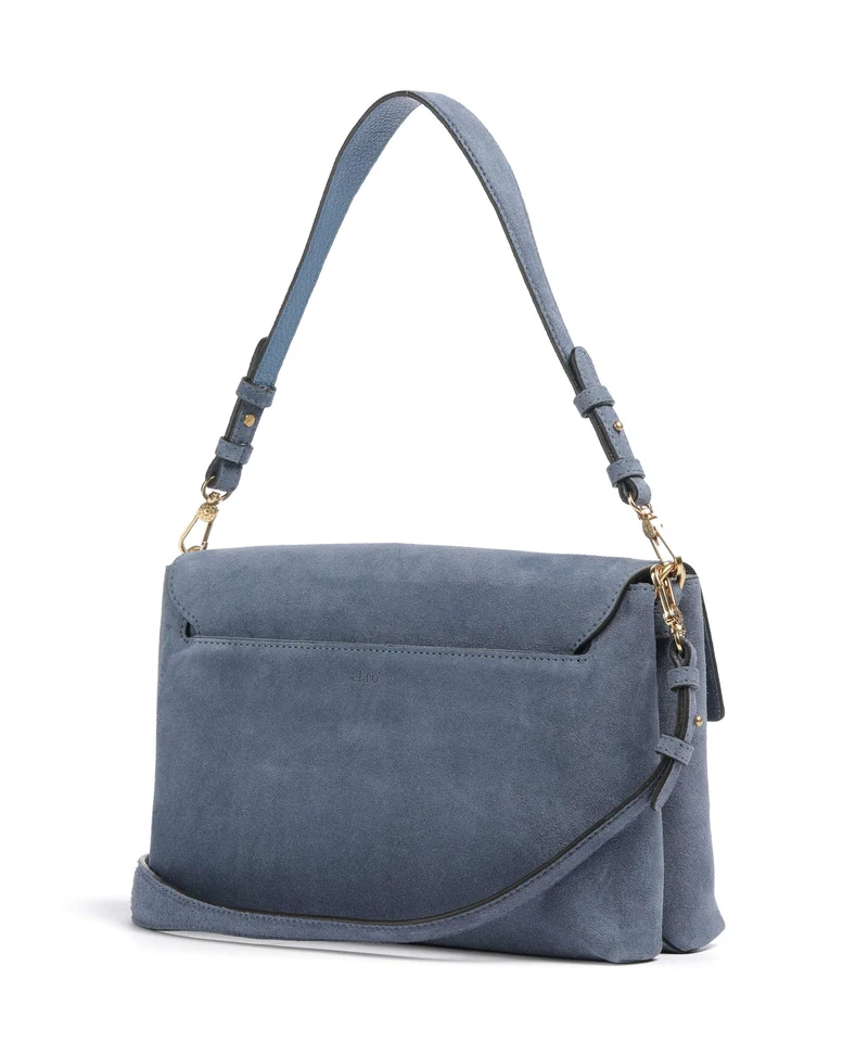 Abro Suede Twist Schultertasche jeans