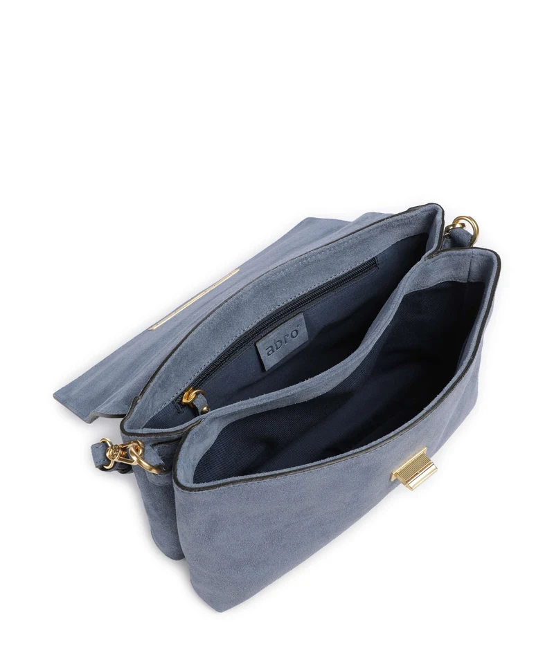 Abro Suede Twist Schultertasche jeans