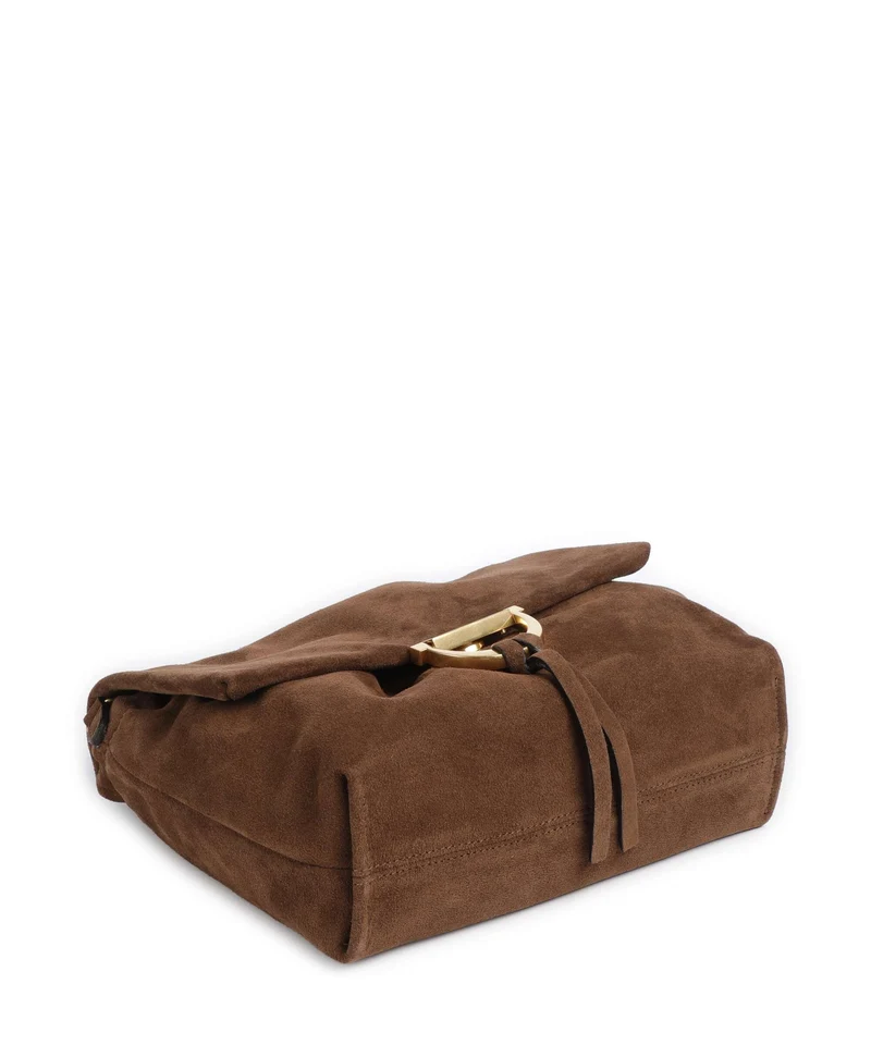 Abro Suede Temi Medium Schultertasche wood