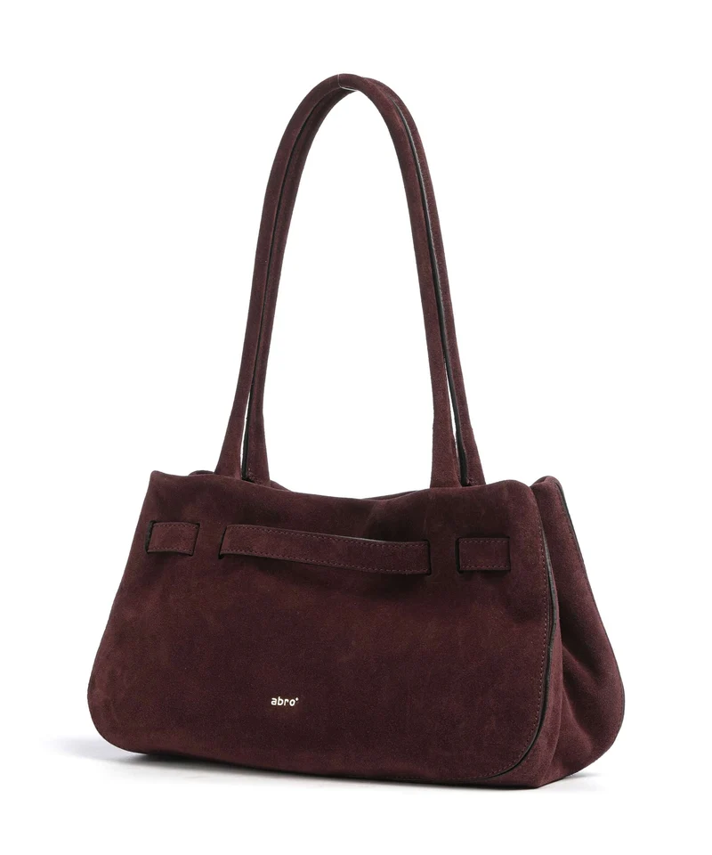 Abro Suede Jill Schultertasche burgundy