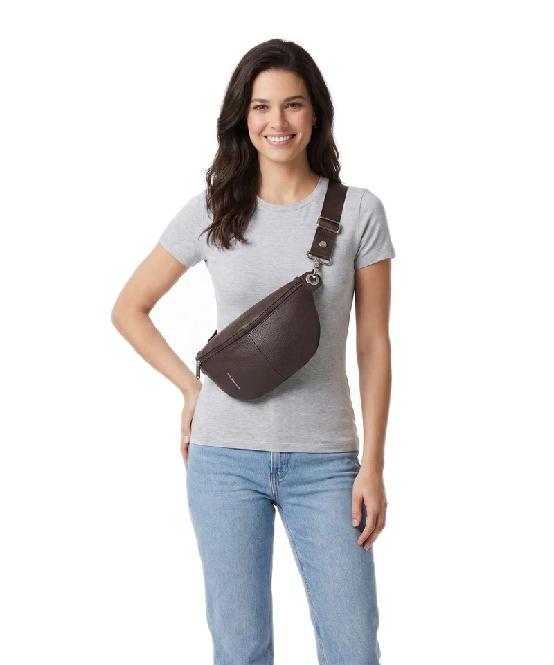 Mandarina Duck Mellow Leather Gürteltasche espresso