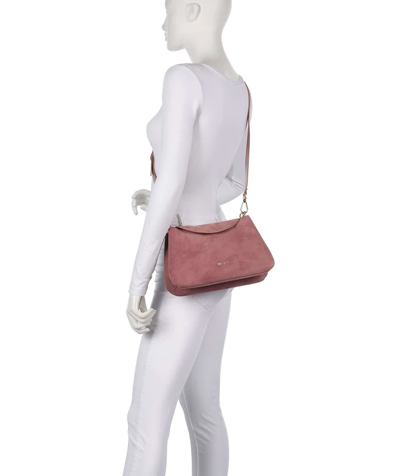 Coccinelle Tiggy Suede Schultertasche winter rose