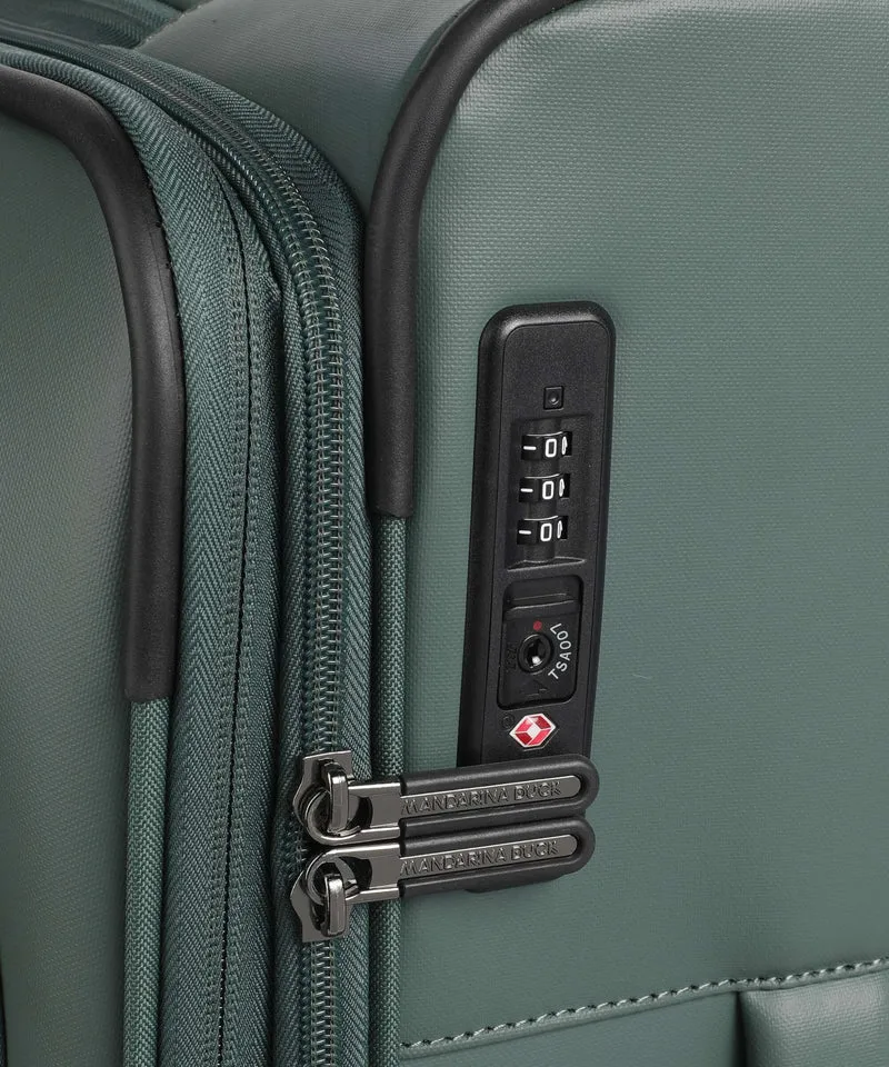 Mandarina Duck Coated 4-Rollen Trolley deep green