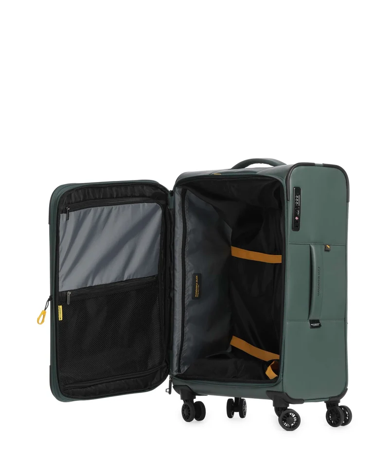 Mandarina Duck Coated 4-Rollen Trolley deep green
