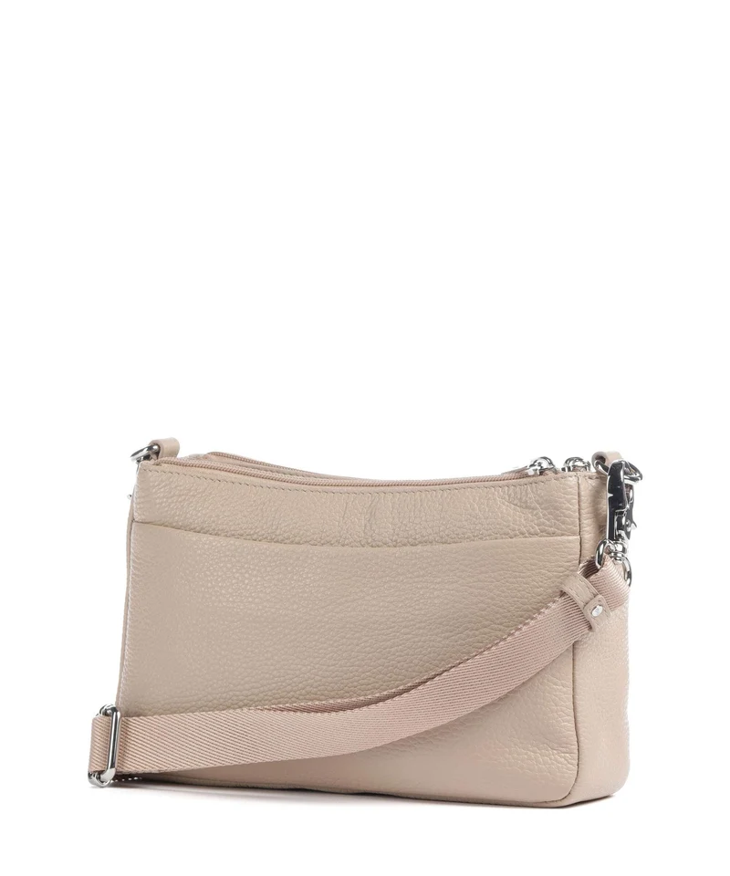 Mandarina Duck Mellow Leather Umhängetasche warm taupe
