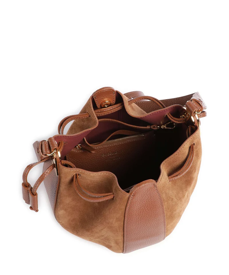 Coccinelle Boom Bucket Handtasche cognac