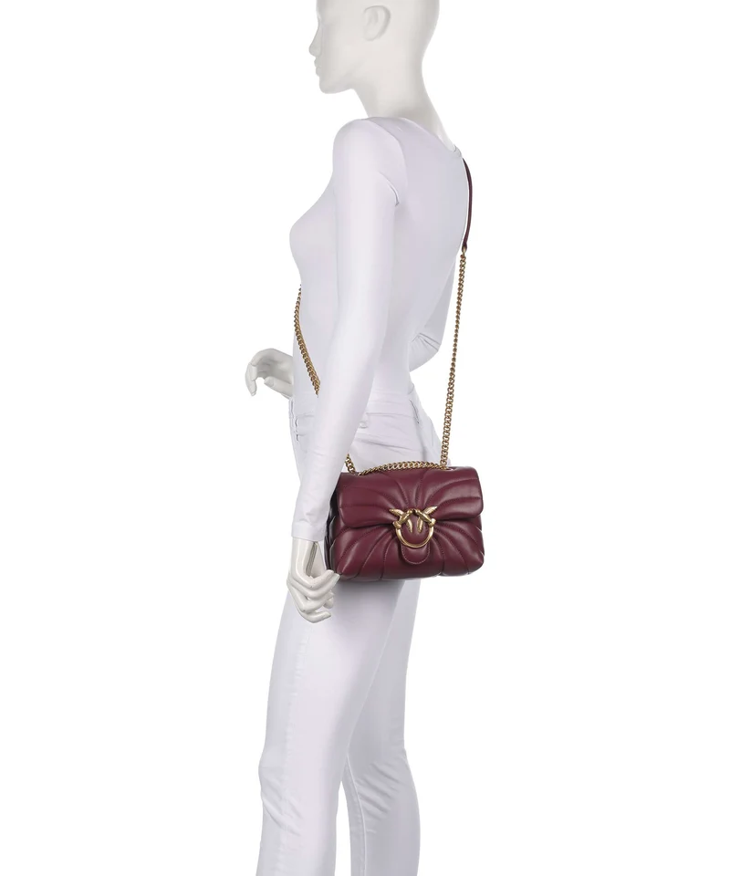Pinko Love Puff Mini Schultertasche ribes intenso/antique gold