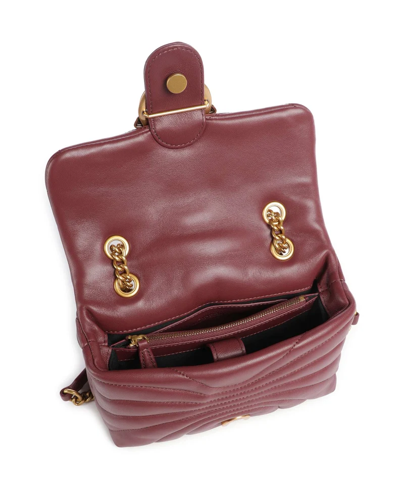 Pinko Love Puff Mini Schultertasche ribes intenso/antique gold