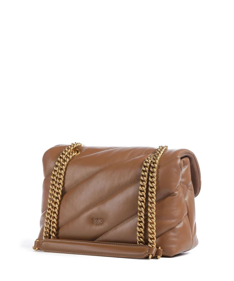 Pinko Love Puff Classic Schultertasche marrone cognac/antique gold