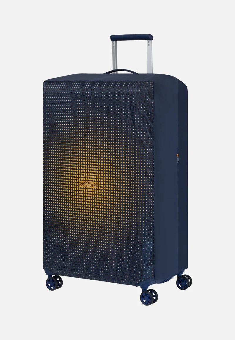 Foldable L Navy/Orange - Luggage Cover