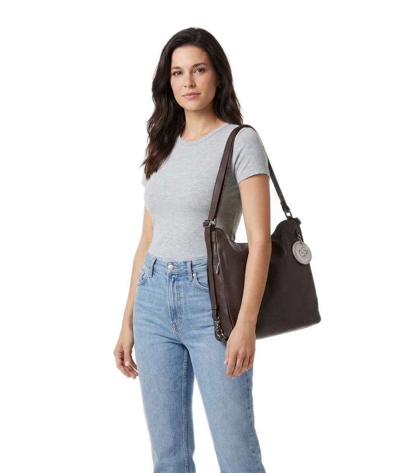 Mandarina Duck Mellow Leather Rucksack-Tasche espresso