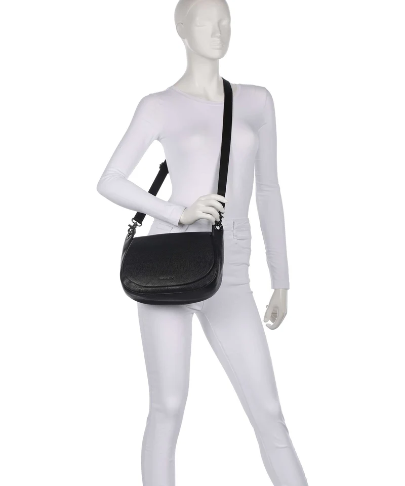 Mandarina Duck Mellow Leather Schultertasche nero