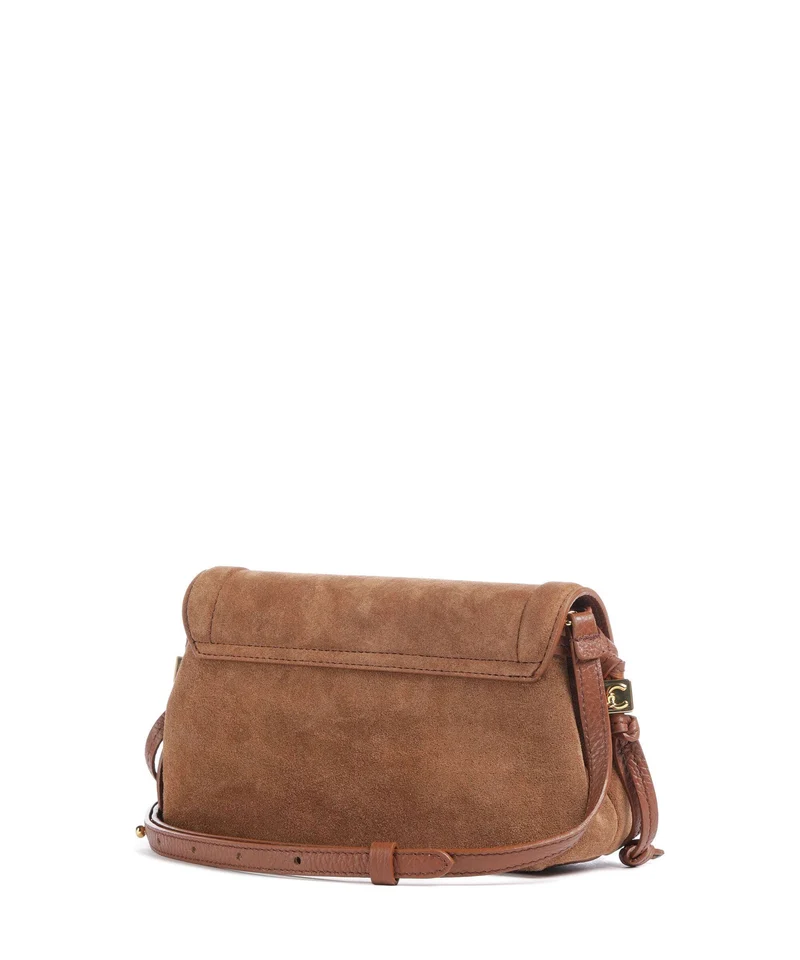 Coccinelle Thess Suede Umhängetasche cognac