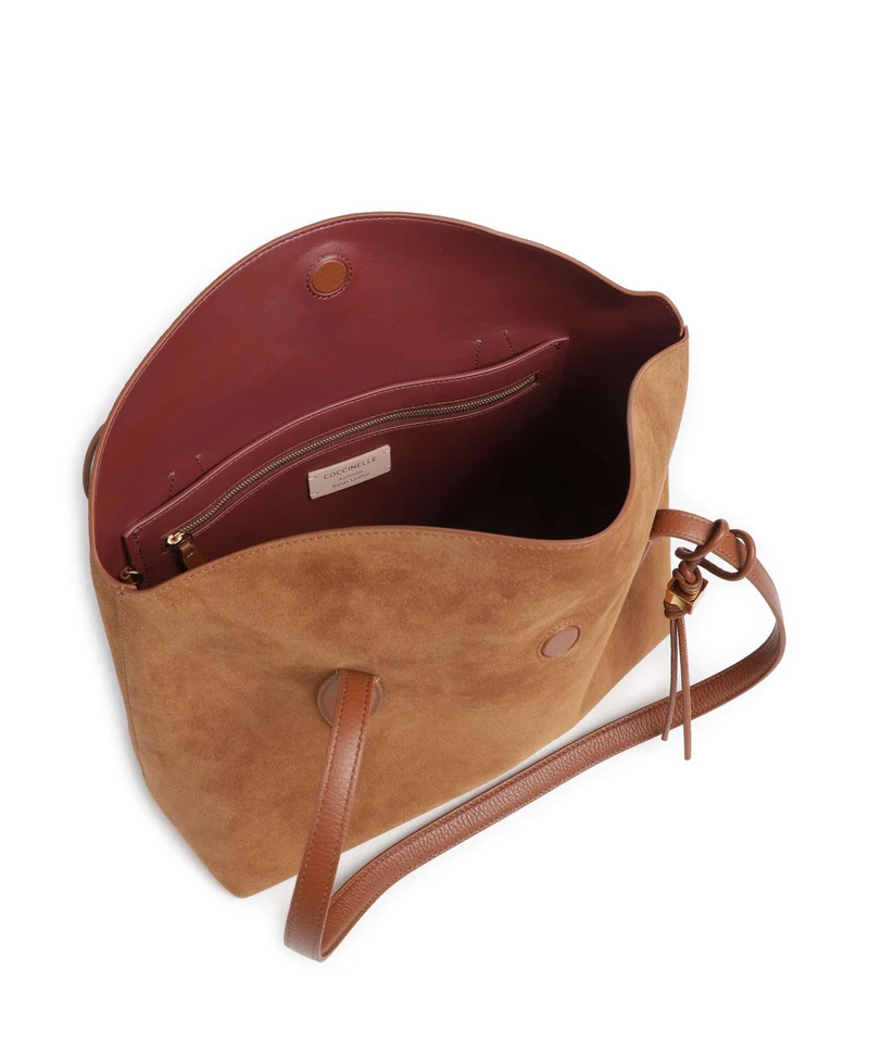 Coccinelle Thess Suede Shopper cognac