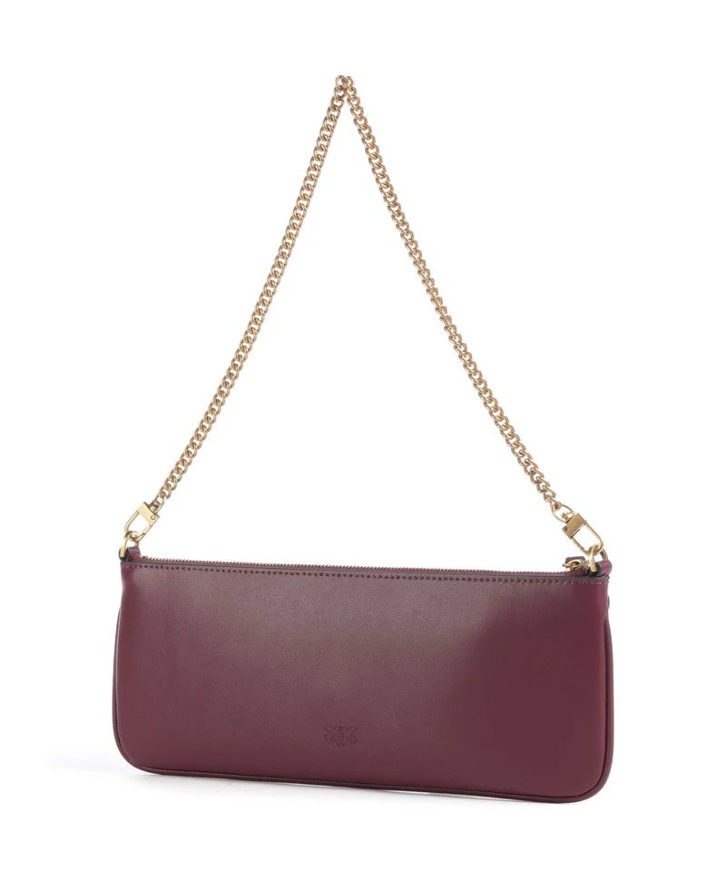 Pinko Flat Horizontal Schultertasche ribes intenso/antique gold
