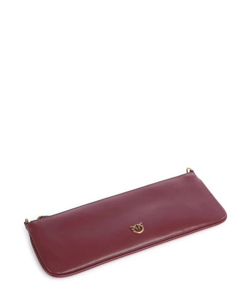 Pinko Flat Horizontal Schultertasche ribes intenso/antique gold