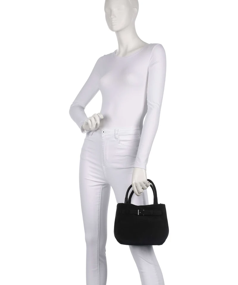 Abro Suede Jill Handtasche black/nickel