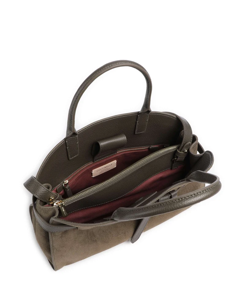 Coccinelle Sabine Suede Handtasche fango