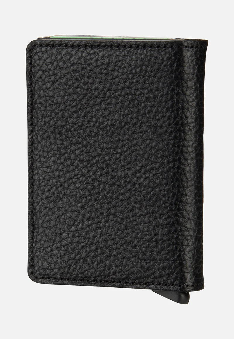 Slimwallet Veg Tanned Black-Black - Portemonnaie