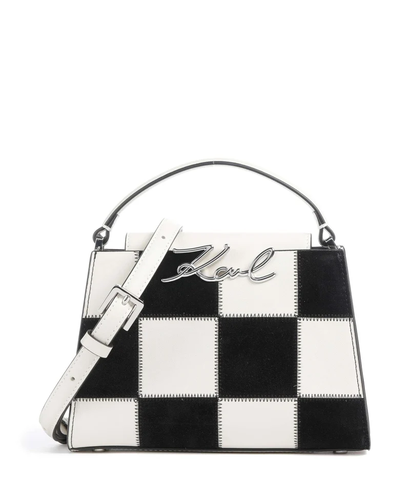 Karl Lagerfeld K/Signature Mini Handtasche black/white check
