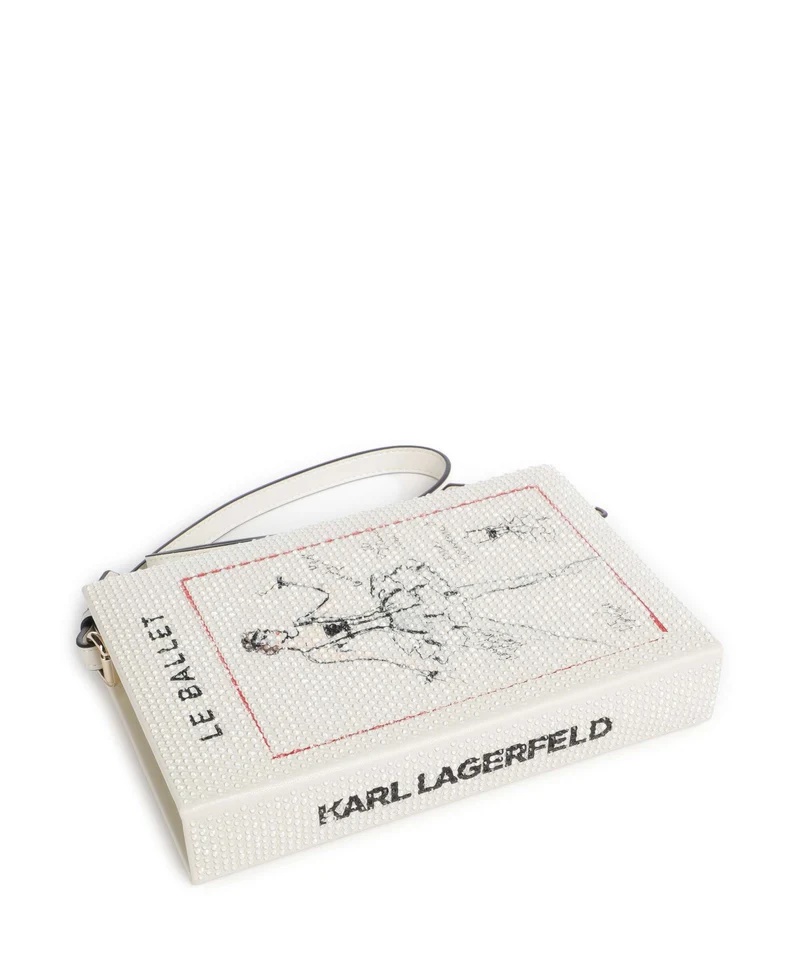 Karl Lagerfeld K/Soiree Book Schultertasche off white embellishment