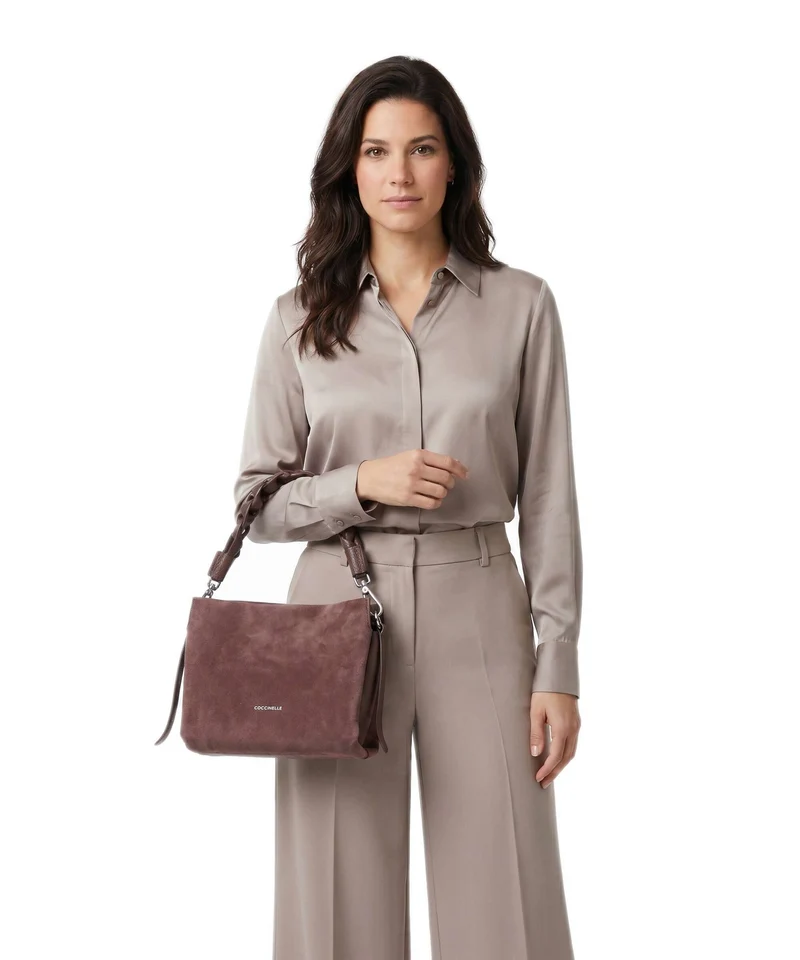 Coccinelle Boheme Suede Handtasche berry