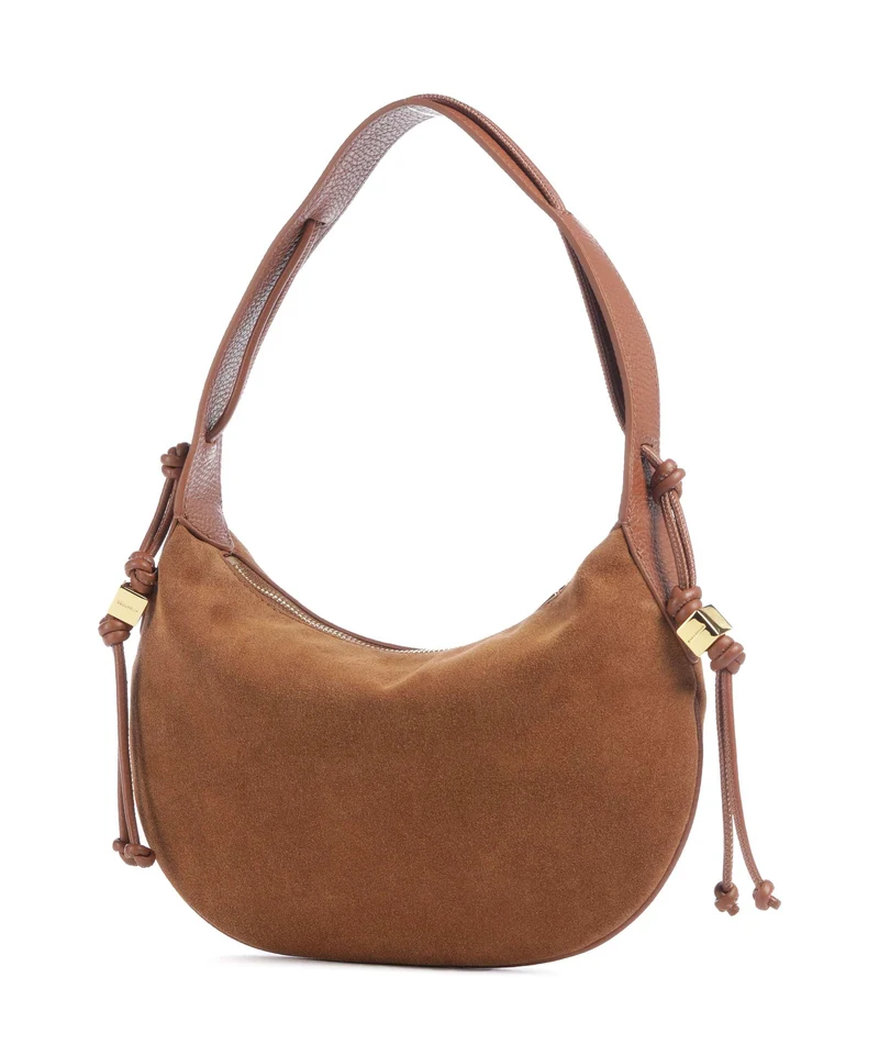 Coccinelle Thess Suede Beuteltasche cognac