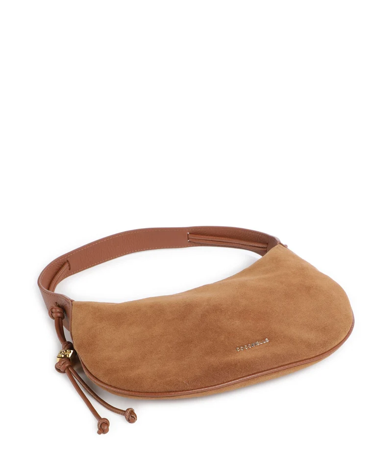 Coccinelle Thess Suede Beuteltasche cognac
