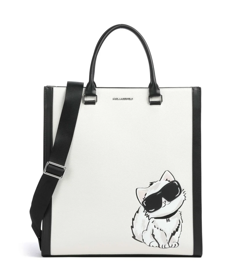 Karl Lagerfeld Ikon Choupette Handtasche off white