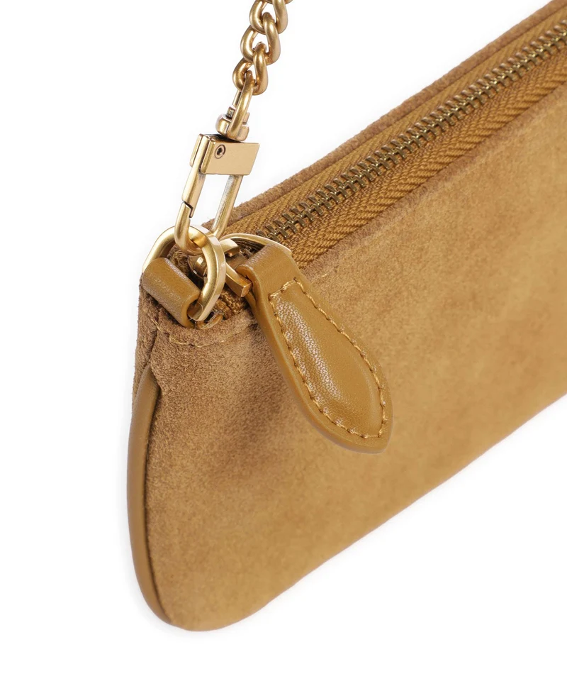 Pinko Flat Horizontal Schultertasche marrone dorato/antique gold