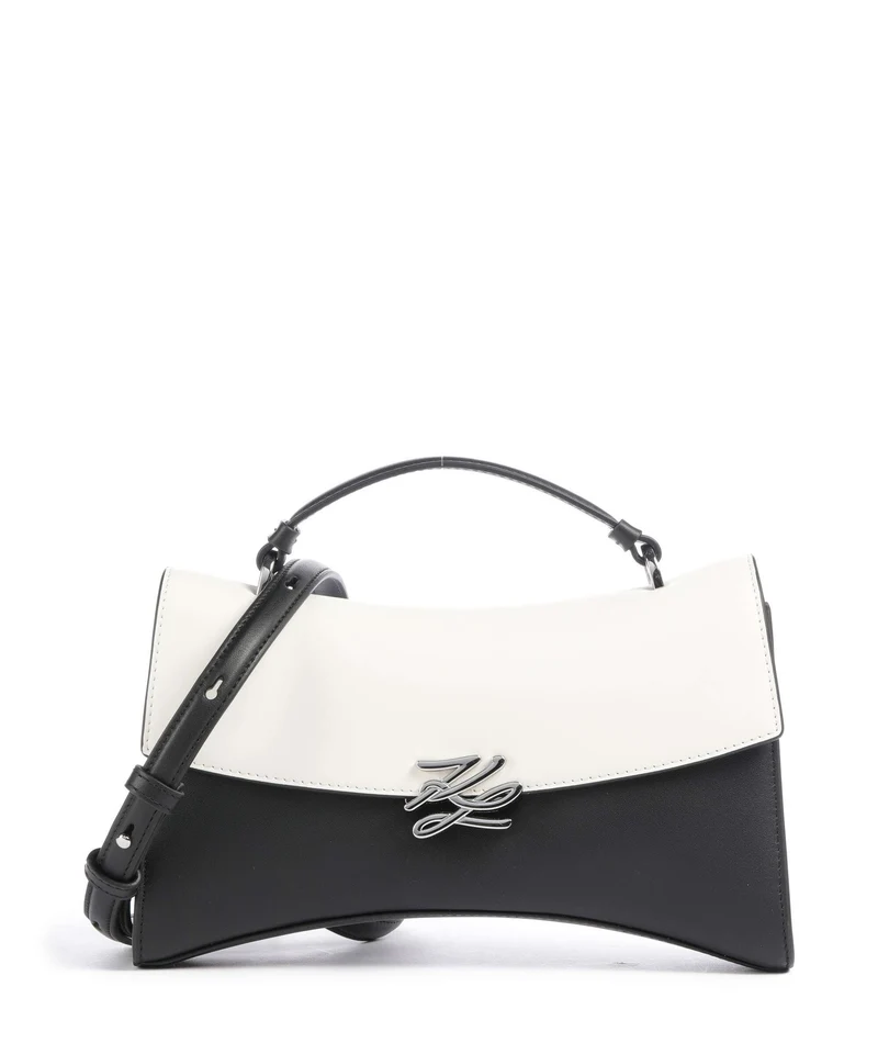Karl Lagerfeld K/Autograph Twist Umhängetasche black/white